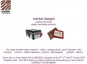 Aranibar Designs @ Karibu Trade Show 2010 in Arusha, Tanzania
