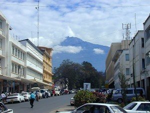 Arusha with picturesque Mount Meru in the background