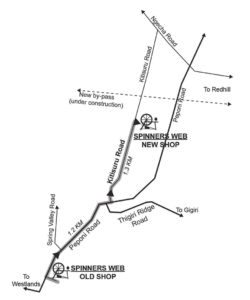 Map to the Spinners Web arts & crafts shop in Nairobi, Kenya
